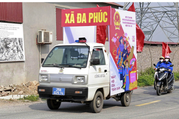 Trên 95% cử tri xã Đa Phúc đã hoàn thành việc bỏ phiếu bầu cử