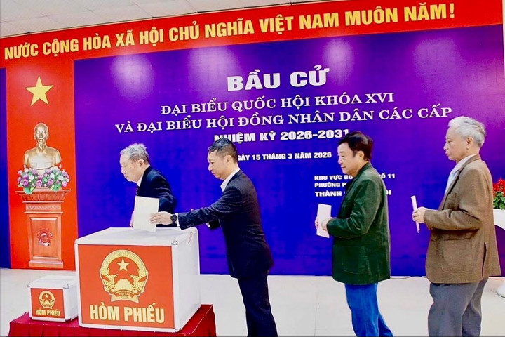 Phường Phú Thượng: Tỷ lệ cử tri đi bầu cử đạt 99,40%