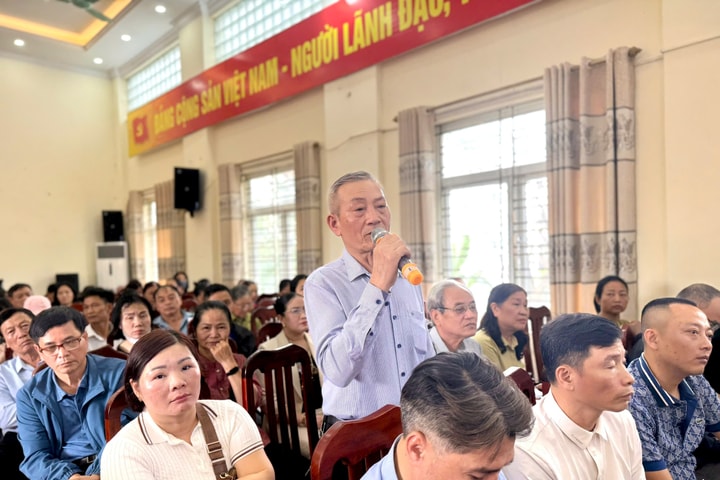 Xã Đại Xuyên lấy ý kiến nhân dân về phương án tuyến tỷ lệ 1/500 dự án trục không gian quốc lộ 1A