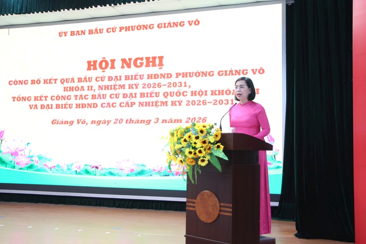Công bố danh sách 27 người trúng cử HĐND phường Giảng Võ khóa II