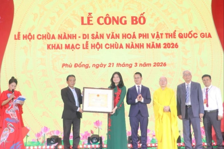 Xã Phù Đổng đón nhận Lễ hội chùa Nành là Di sản văn hóa phi vật thể quốc gia