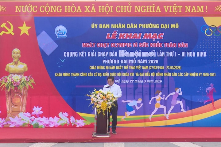 Sôi nổi ngày chạy Olympic vì sức khỏe toàn dân tại phường Đại Mỗ