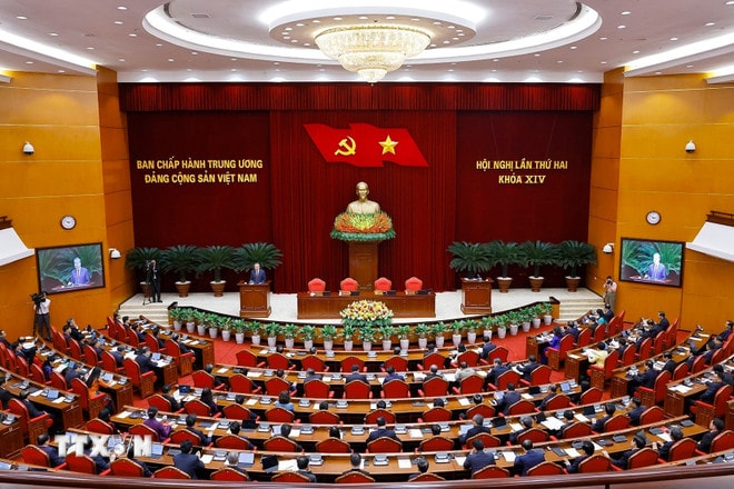 Thông cáo báo chí về ngày làm việc thứ ba và bế mạc Hội nghị Trung ương 2 khóa XIV