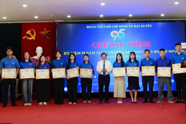 Xã Đại Xuyên: 30 tập thể, cá nhân được khen thưởng trong Tháng thanh niên năm 2026