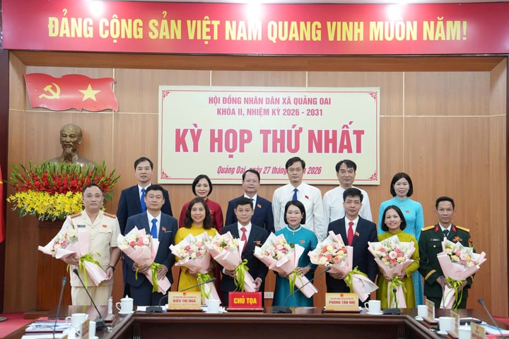 Xã Quảng Oai: Bầu các chức danh HĐND và UBND xã nhiệm kỳ 2026-2031