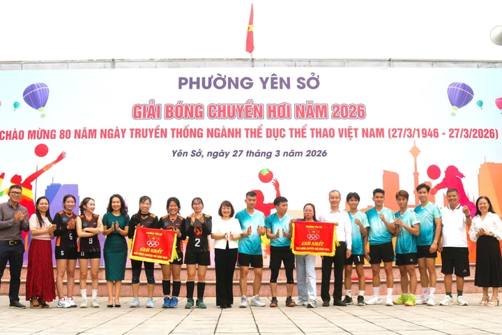 Yên Sở trao giải bóng chuyền hơi, lan tỏa phong trào thể thao quần chúng