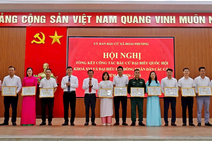 Xã Đoài Phương tổng kết công tác bầu cử đại biểu Quốc hội và HĐND các cấp