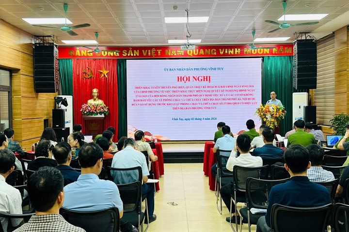 Phường Vĩnh Tuy triển khai Nghị quyết số 79/2025/NQ-HĐND về phòng cháy, chữa cháy