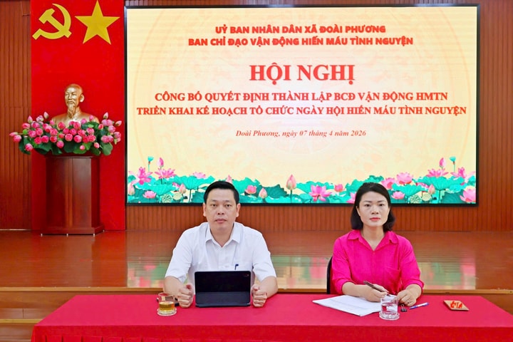 Xã Đoài Phương triển khai kế hoạch vận động hiến máu tình nguyện năm 2026