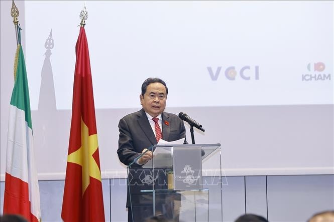 Chủ tịch Quốc hội Trần Thanh Mẫn dự Tọa đàm chính sách thúc đẩy hợp tác Việt Nam - Italia