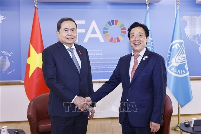 Chủ tịch Quốc hội Trần Thanh Mẫn gặp Tổng Giám đốc Tổ chức Lương thực và Nông nghiệp Liên hợp quốc