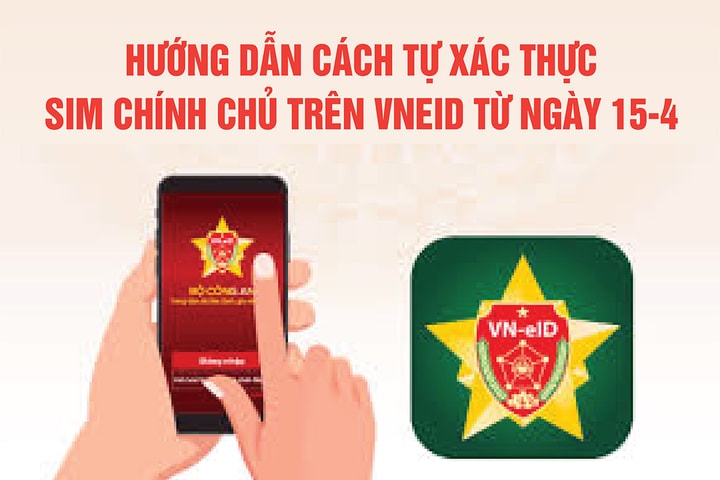 Hướng dẫn cách tự xác thực SIM chính chủ trên VNeID từ ngày 15-4