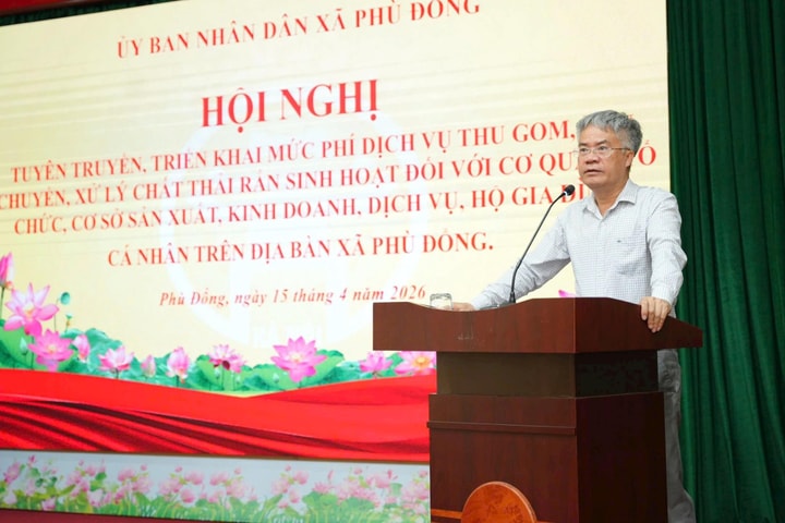 Xã Phù Đổng tuyên truyền về phí dịch vụ thu gom, xử lý rác thải trên địa bàn