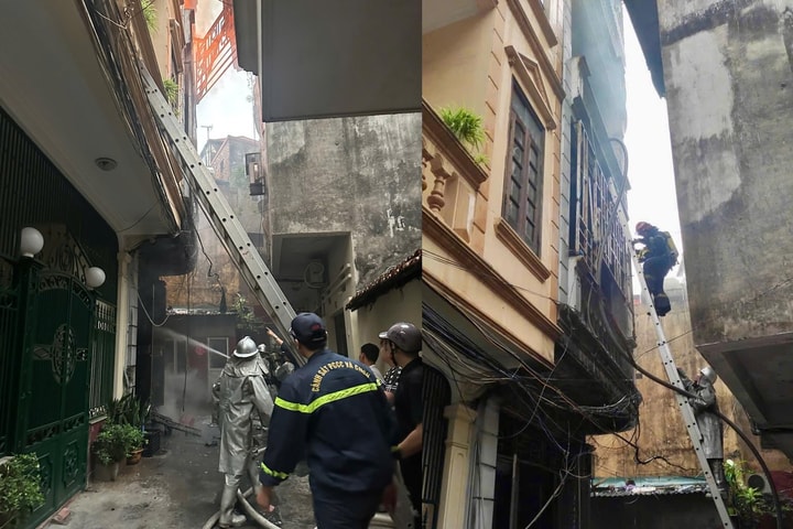 Kịp thời cứu người mắc kẹt trong vụ cháy nhà dân