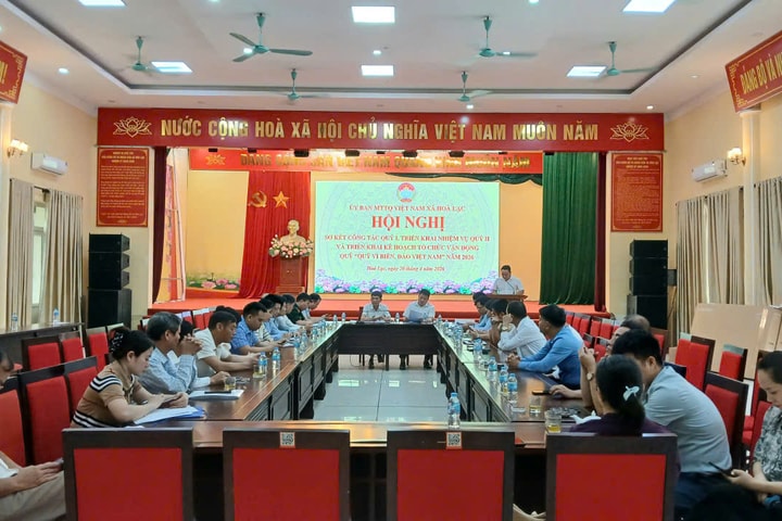 Ủy ban MTTQ Việt Nam xã Hòa Lạc: Triển khai nhiệm vụ quý II và kế hoạch tổ chức vận động Quỹ “Vì biển, đảo Việt Nam” năm 2026