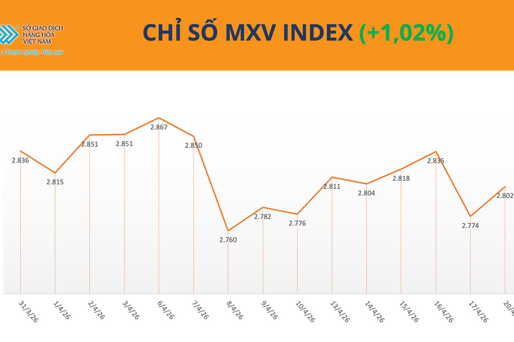 Sắc xanh lan tỏa, MXV-Index vượt ngưỡng 2.800 điểm