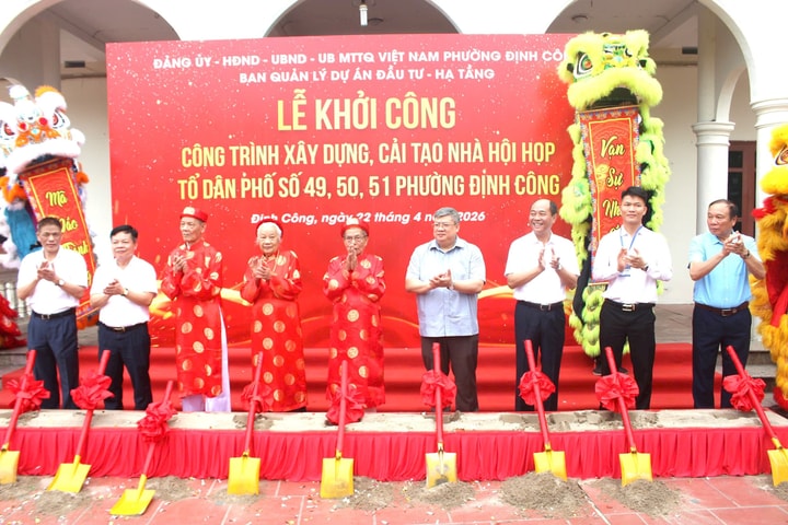 Khởi công xây dựng, cải tạo nhà hội họp Tổ dân phố tại phường Định Công