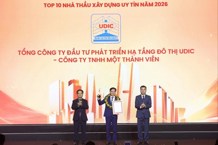 UDIC tiếp tục được vinh danh Top 10 nhà thầu xây dựng uy tín năm 2026