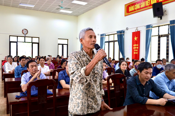 Xã Ứng Hòa đối thoại về chính sách bồi thường, tái định cư cho hộ dân bị thu hồi đất