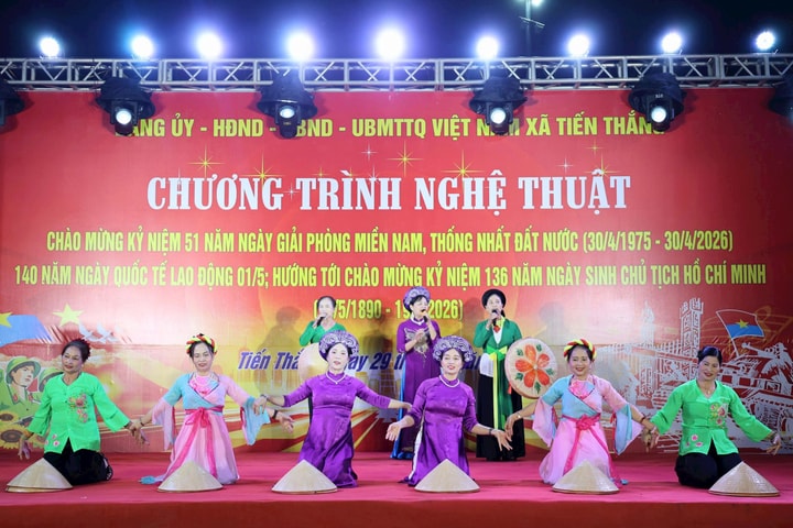 Xã Tiến Thắng: Ấn tượng chương trình nghệ thuật chào mừng 30-4 và 1-5