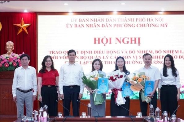 Phường Chương Mỹ điều động, bổ nhiệm cán bộ quản lý giáo dục