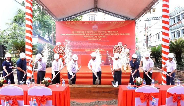 Xã Bình Minh khởi công, khánh thành 10 công trình chào mừng kỷ niệm ngày 30-4, 1-5