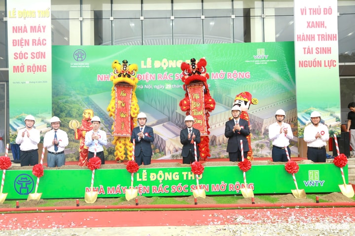 Hà Nội động thổ dự án Nhà máy điện rác mở rộng, công suất 1.600 tấn