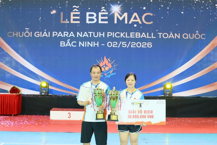 VĐV khuyết tật Hoàng Văn Được tỏa sáng, vô địch Giải Para Natuh Pickleball Bắc Ninh 2026