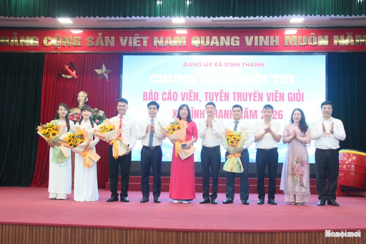 Xã Vĩnh Thanh tổ chức hội thi báo cáo viên, tuyên truyền viên giỏi năm 2026