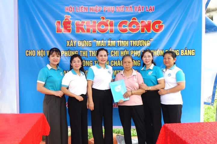 Hội LHPN xã Vật Lại khởi công xây dựng “Mái ấm tình thương” cho hội viên khó khăn
