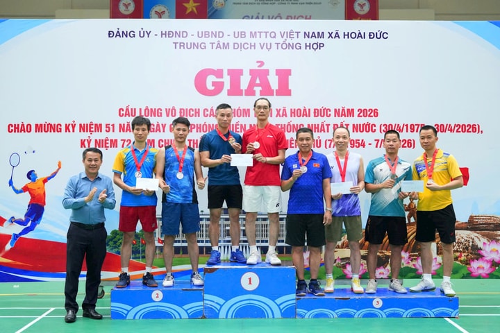 Hoài Đức: Hơn 100 vận động viên tham gia Giải Cầu lông vô địch các nhóm tuổi