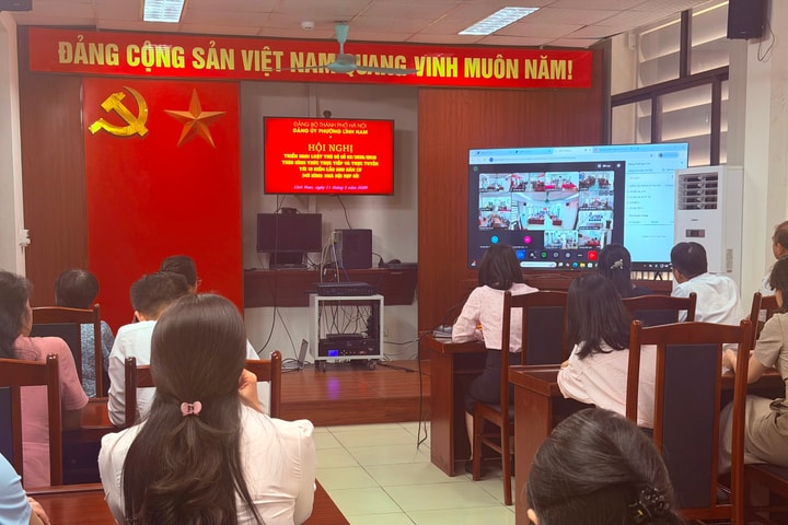 Phường Lĩnh Nam: “Nhà hội họp số” đưa Luật Thủ đô năm 2026 đến gần cán bộ, đảng viên cơ sở