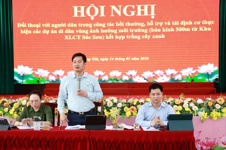 Xã Trung Giã đối thoại với người dân về chính sách bồi thường, hỗ trợ tái định cư
