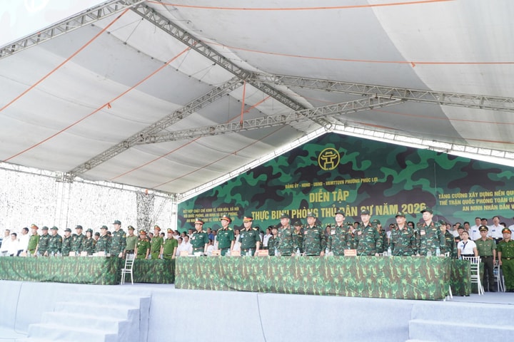 Phường Phúc Lợi diễn tập tác chiến trong khu vực phòng thủ năm 2026