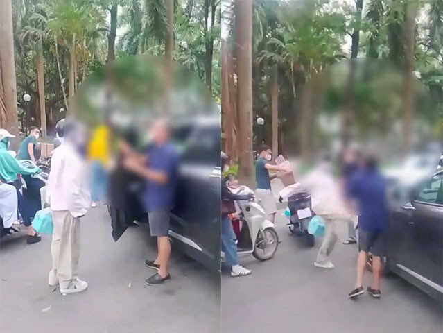 Xác minh người phụ nữ đi xe máy đánh nam tài xế ô tô sau va chạm giao thông