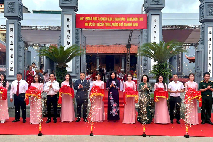 Phường Bồ Đề khánh thành công trình tu bổ đình Bắc Cầu 1
