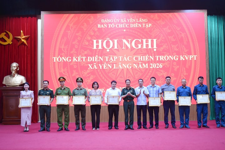 Xã Yên Lãng tổng kết công tác diễn tập tác chiến trong khu vực phòng thủ năm 2026