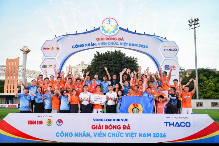 Công đoàn Ngân Hàng Việt Nam vô địch vòng loại phía Bắc Giải bóng đá công nhân, viên chức Việt Nam