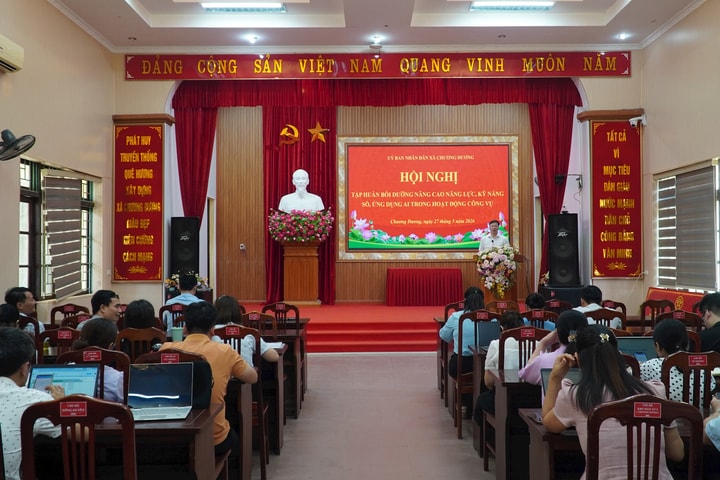 Xã Chương Dương tập huấn ứng dụng trí tuệ nhân tạo trong quản lý, điều hành