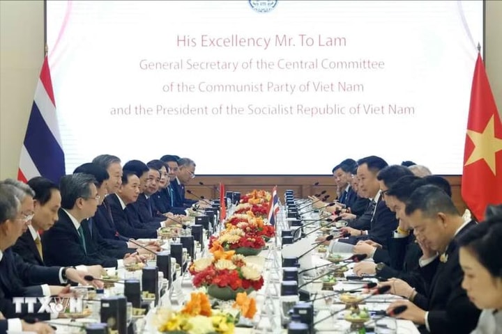 Tổng Bí thư, Chủ tịch nước Tô Lâm hội đàm với Thủ tướng Thái Lan Anutin Charnvirakul