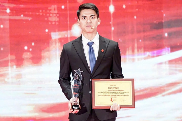 Tiền vệ Khuất Văn Khang lọt top 10 cá nhân xuất sắc nhất Viettel toàn cầu