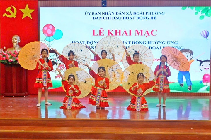 Xã Đoài Phương khai mạc hoạt động hè và phát động Tháng hành động vì trẻ em