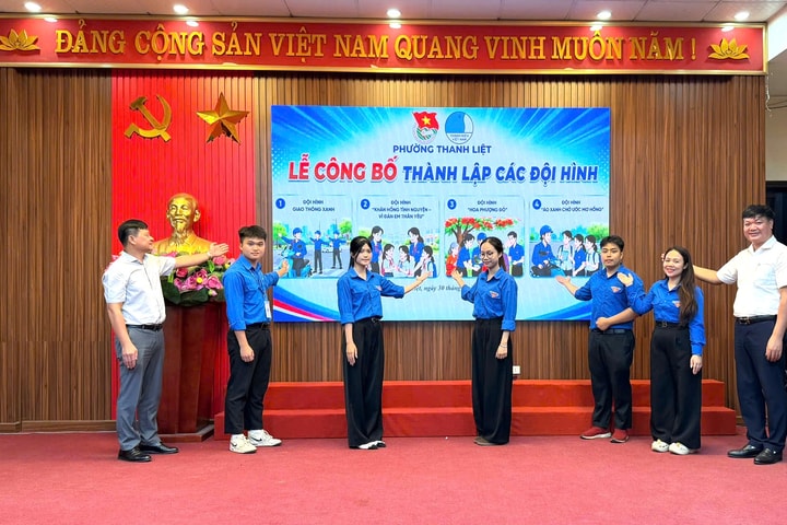 Phường Thanh Liệt ra mắt 9 đội hình thanh niên tình nguyện hè
