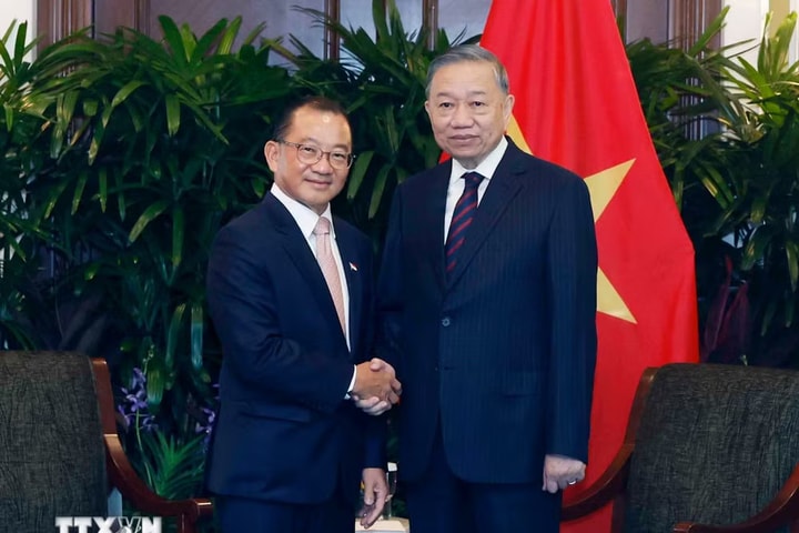 Tổng Bí thư, Chủ tịch nước Tô Lâm hội kiến Chủ tịch Quốc hội Singapore