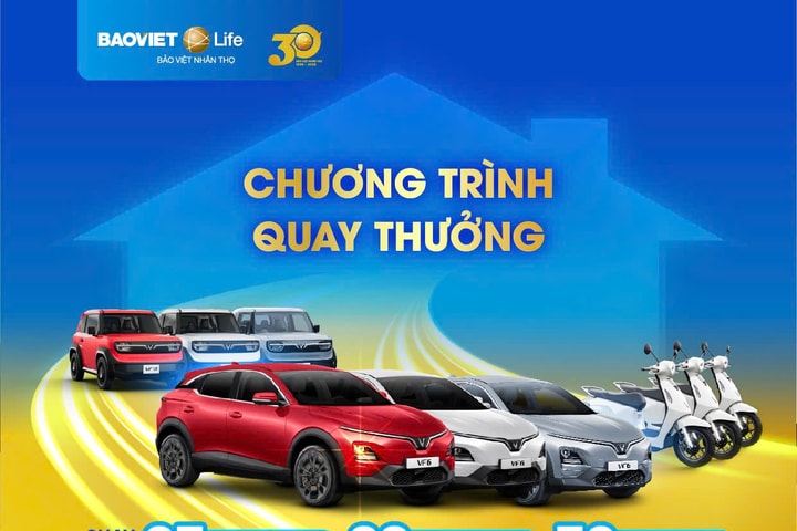 “Trọn Vạn Dặm An” - chương trình tri ân lớn nhất năm của Bảo Việt Nhân thọ với cơ hội trúng ô tô VinFast hấp dẫn