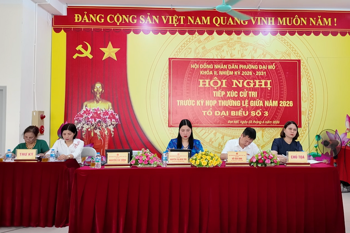 Đại biểu HĐND phường Đại Mỗ tiếp xúc cử tri