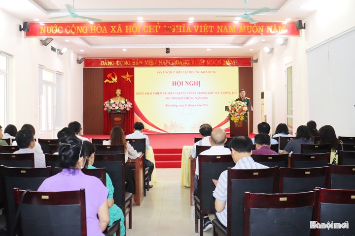 Phường Kiến Hưng chuẩn bị diễn tập khu vực phòng thủ năm 2026