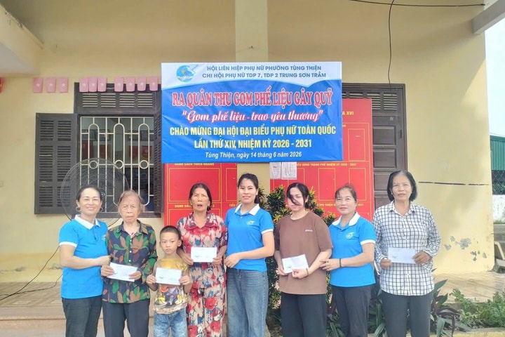 Phụ nữ phường Tùng Thiện lan tỏa yêu thương từ những hành động nhỏ