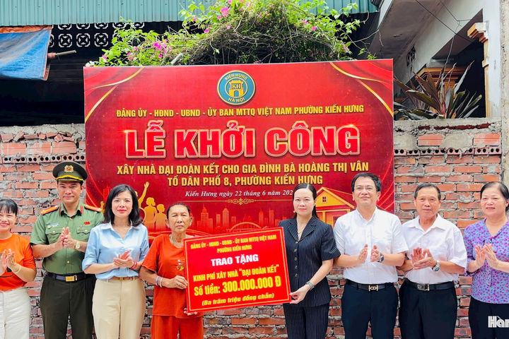 Khởi công xây dựng nhà Đại đoàn kết cho hộ khó khăn ở phường Kiến Hưng
