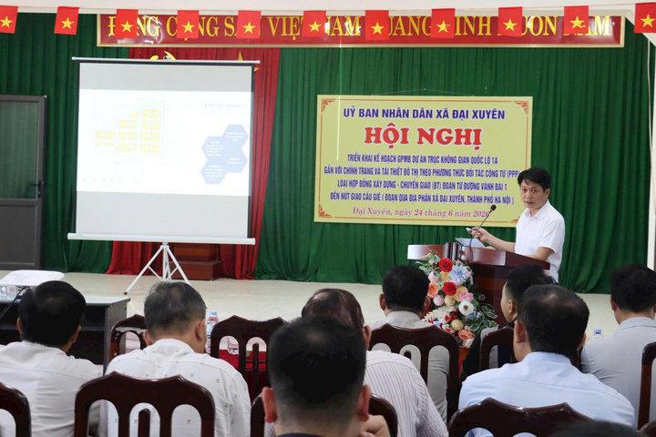 Xã Đại Xuyên triển khai kế hoạch giải phóng mặt bằng Dự án Trục Quốc lộ 1A